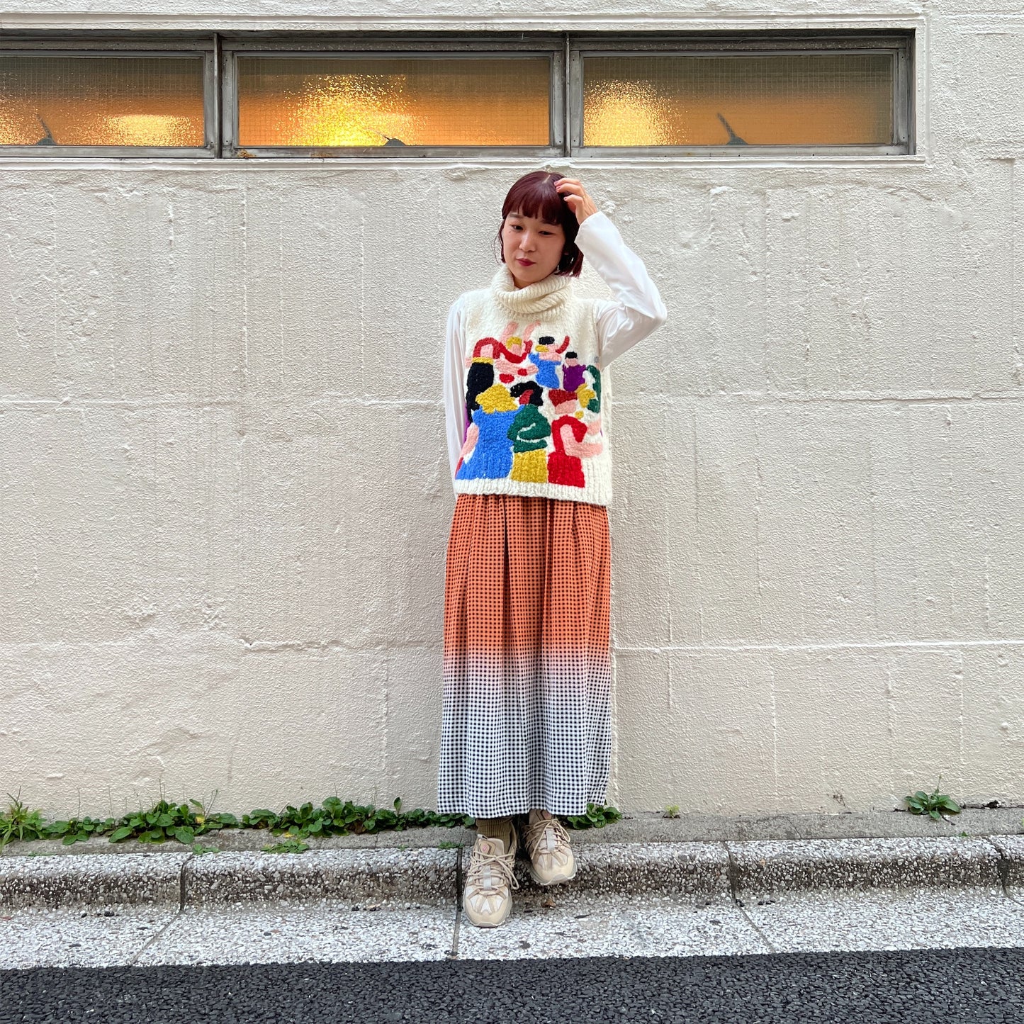 【マルト・デムラン セレクト ファッション】グラデーションシルクスカート
